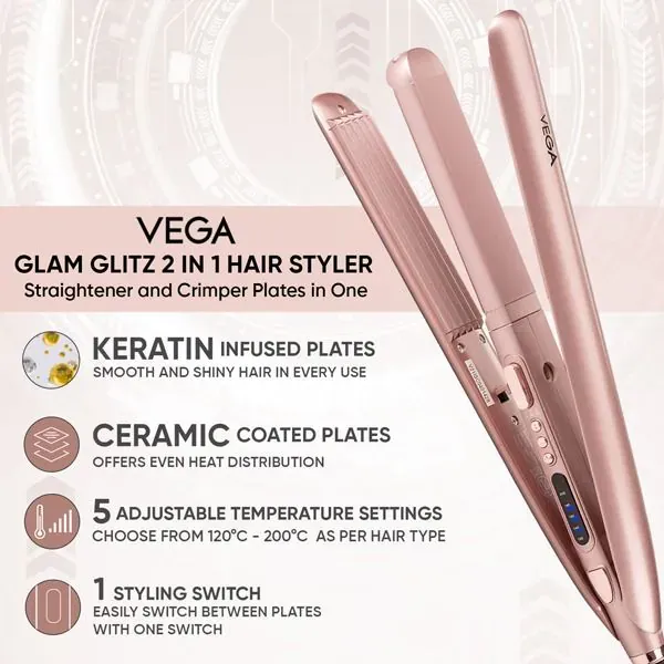 SleekPro Hair Styler, Crimper Duo – Perfect Style Tool